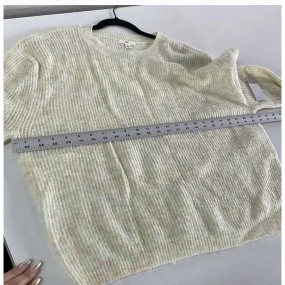 BP. Sweater Womens Large Yellow Pullover Crewneck Soft Knit Wool Blend Cozy - Picture 9 of 10